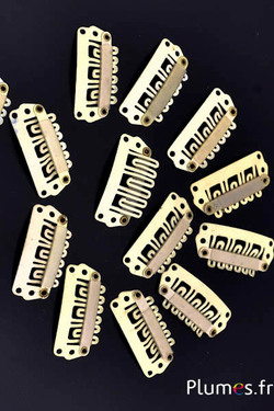 Clip - 28 mm x 10 mm - crème